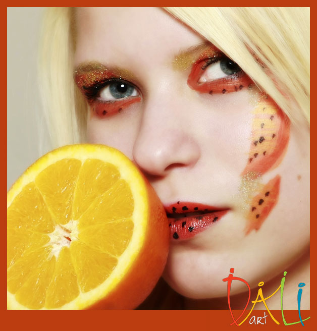 Facepainting foto pomeranč